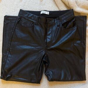 Abercrombie Black Leather Pants